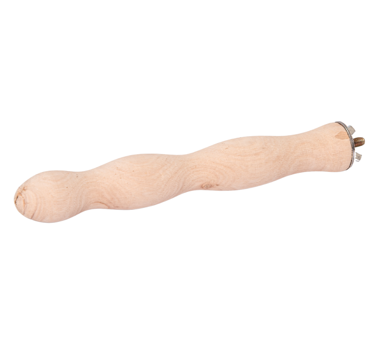 Natural Wood Rippled Exercise Bird Perch