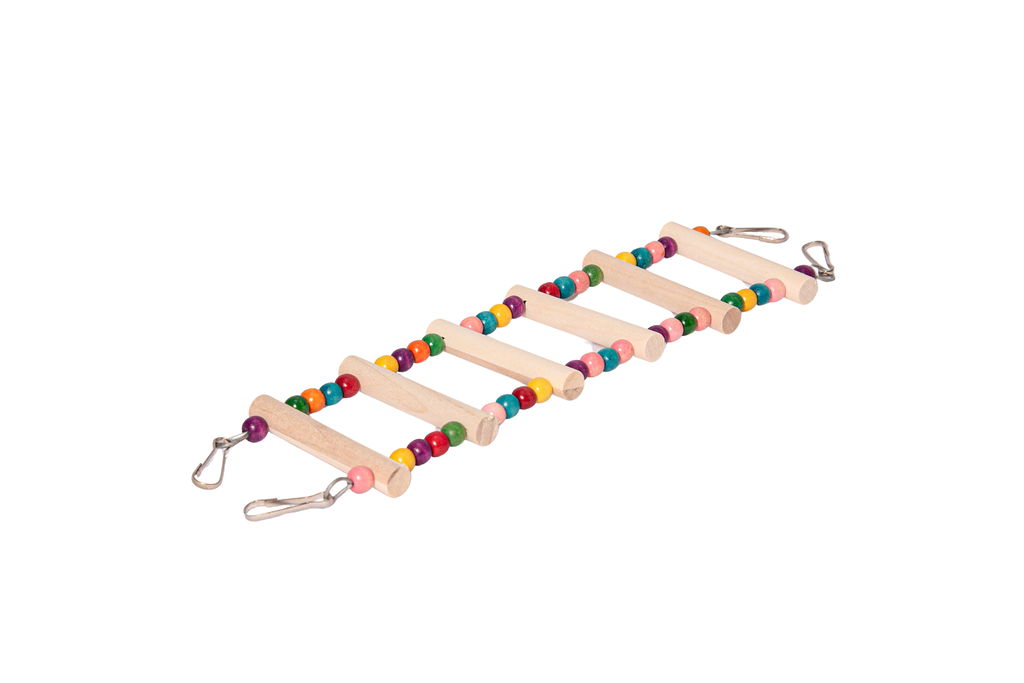 Bendable Bird Ladder with Perches and Beads