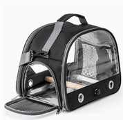 Travel Carrier Bag with Clear Viewing Panel for Budgies