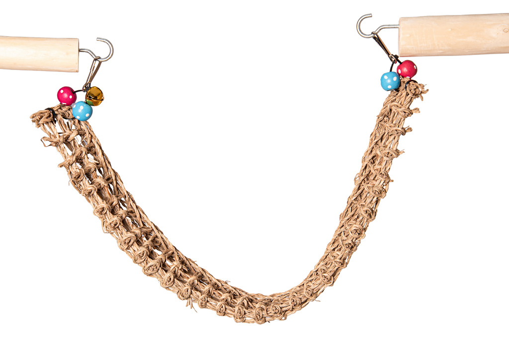 Natural Seagrass Bird Bridge with Beads