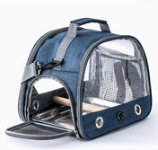 Travel Carrier Bag with Clear Viewing Panel for Budgies