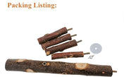 Natural Wood Hanging Multi Level Bird Perch