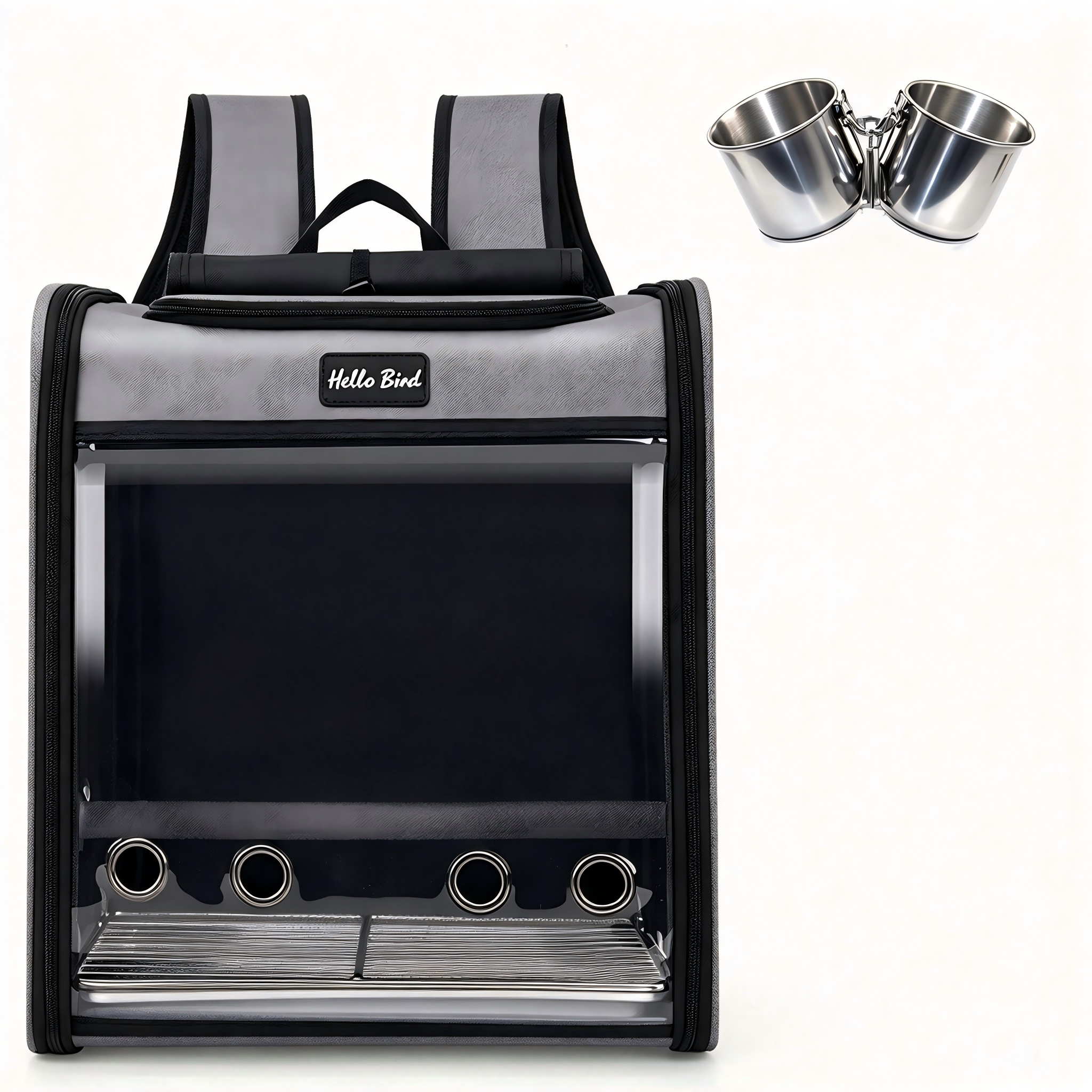 Travel Back Pack with Clear Viewing Panel for Birdies