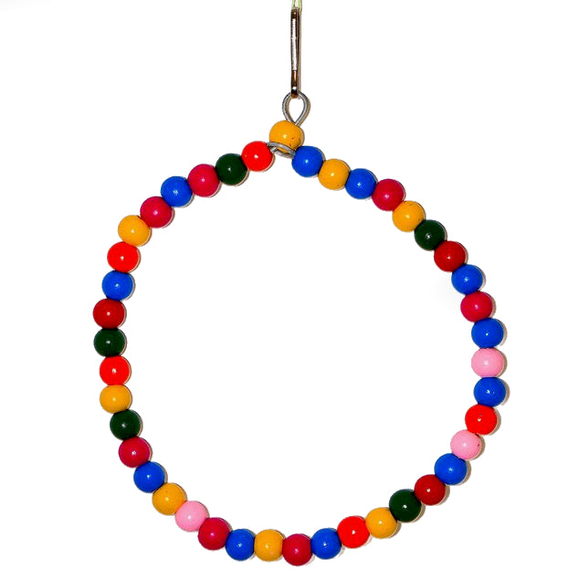 Colourful Bead Ring Hanging Toy for Budgies